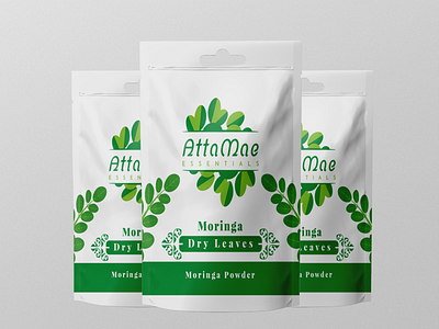 Moringa Powder Label Design.