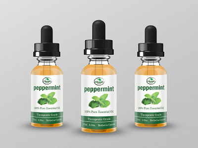 Peppermint Essential Oil Label Design beauty product branding cream design dribbble label label packaging labeldesign logo oil package design packaging design short shorts