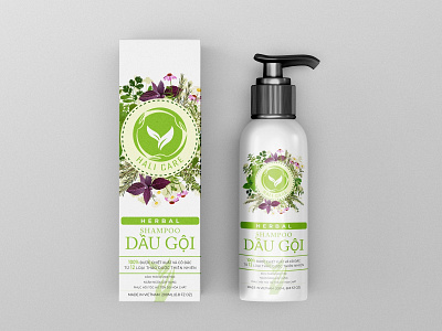 Herbal Shampoo Packaging Design branding design herbal herbalshampoo label label packaging labeldesign package design packaging design shampoo