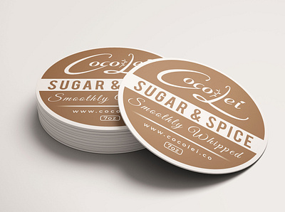 Sugar & Spice lid design. branding design label label packaging labeldesign logo package design packaging design short shorts