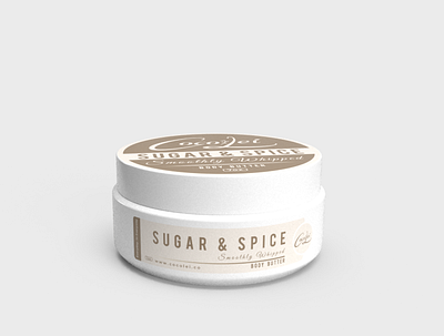 Sugar & Spice Body Butter Label Design beauty beauty product branding cream design dribbble label label packaging labeldesign package design packaging design