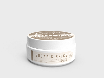 Sugar & Spice Body Butter Label Design