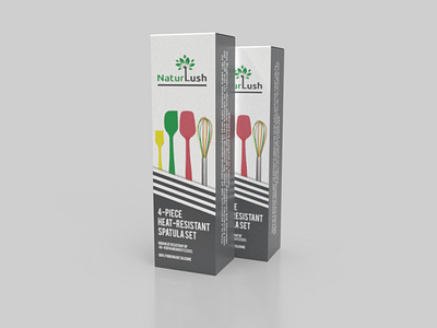 4 pice heat resistant spatula set Box design box design branding design dribbble label packaging labeldesign package design packaging design