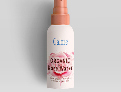 Organic Rose Water Label Design beauty product branding dribbble dribbble invite label packaging labeldesign package design packaging design rose rose water shorts
