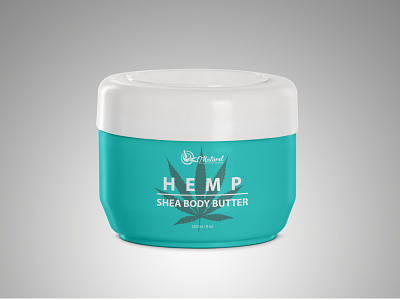 Hemp Shea Body Butter Label Design.