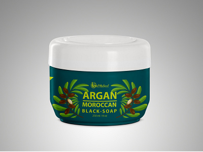 Argan Moroccan Black Soap Product Label Design