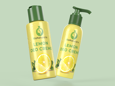 Lemon Deo Creme Label Design bottle label branding branding design branding identity creamy inspiration label lemon logo packaging product design