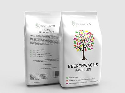 Beerenwachs pastillen Packaging Design branding branding design design dribbble illustration inspiration label label packaging labeldesign logo package package design packaging packaging design product design tree vegan