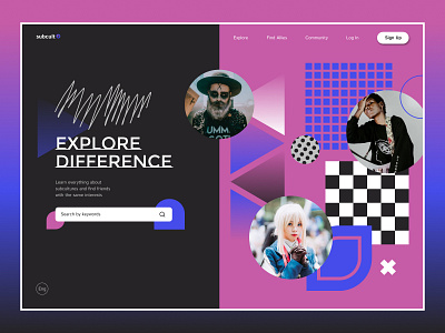 subcult - Hero Image Concept figma graphic design ui ux web design