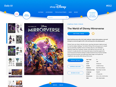 E-Commerce Shop (Single Item) — Daily UI #012 challenge daily daily ui daily ui 012 dailyui dailyui 012 dailyui012 disney disney mirrorverse e commerce e commerce shop ecommerce mirrorverse product card shop shopdisney single product ui ux