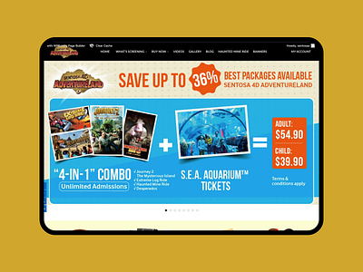 4DAdventureLand advanture park website website concept website design wordpress