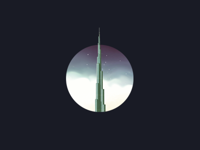 Night burj khalifa dubai emirates illustration night uae