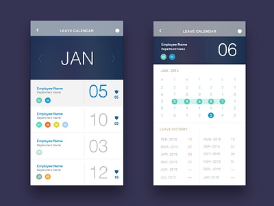 Leave Calendar App