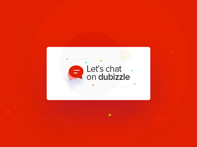 Let's Chat card chat icon message red ui