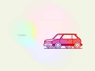 Turbo car illustration turbo