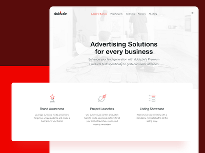 Landing Page - Advertising brands business icons landing page project launch ui website