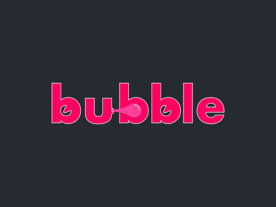 Bubble logo branding bubblegum design logo typography