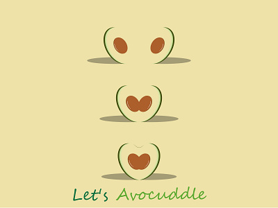 Avocado adobe art illustration minimal typography