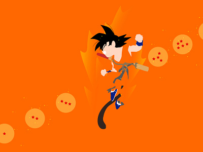 goku kid art dbz illustration minimal