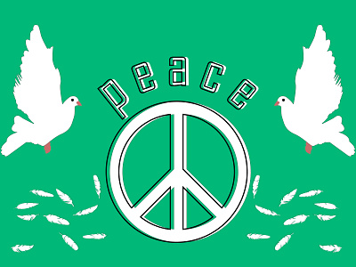 Peace art branding design happy icon illustration minimal typography vector