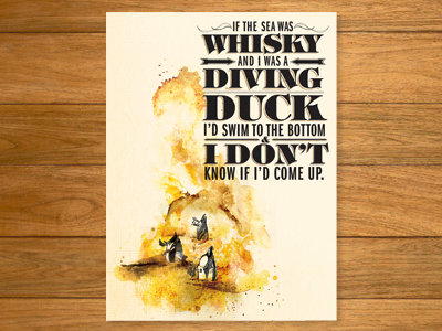"Diving Duck" Always Summer Poster Show 2010 always summer poster show watercolor whisky