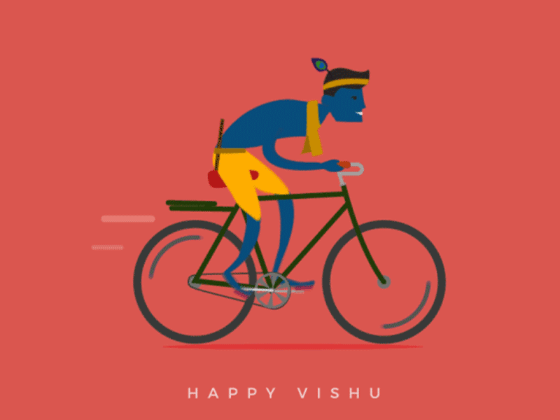 Happy Vishu animation gif ill illustration motion graphics vector