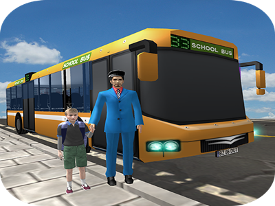School Bus Driver: Kids Fun android brush bus challenging checkpoints city crazy destination driver fun game homes kids park school simulator water