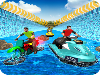 Aqua Bike Stunts: Water Impossible Ramps android aqua bike cargoplane chasing fascinate game impossible jetski motorboat racer ramps scooter stunts surfing water