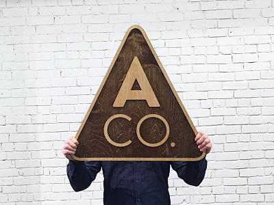 New Signage assembly co. branding identity logo logo design sign signage tinkering monkey wood wooden