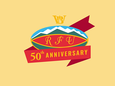 Wairarapa Bush Rugby Football Union 50th Years Logo Design 1 icon illustration logo typography