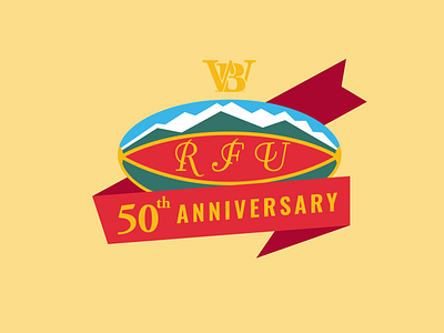 Wairarapa Bush Rugby Football Union 50th Years Logo Design 1