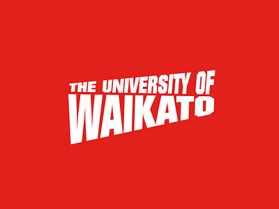 University Of Waikato Creative 1 illustration logo typography