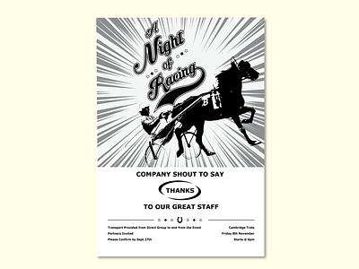 A Night of Racing Poster - Version 2 illustration poster design vector