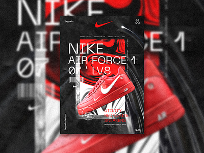 Air Force 1 Nike Poster abstract design abstract poster branding graphic design identity illustrator logo minimal nike photoshop typography typography art typography design vintage design