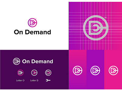 On Demand Logo Concept brand branding design flat graphic design icon iconography identity illustrator logo minimal symbol typography