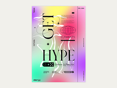 GET HYPE POSTER 3 2021 abstract branding gradient graphic design posterdesign