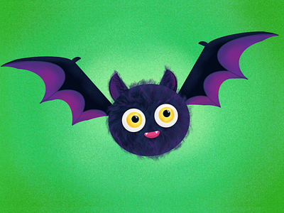 Pipistrello bat cute dribbble dribbbleweeklywarmup halloween illustration pipistrello procreate spooky