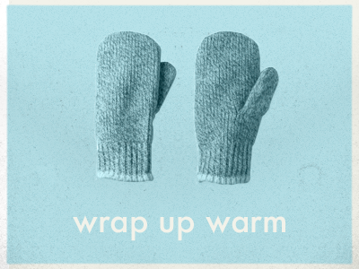Wrap up warm blue futura lunch time dribble mittens winter