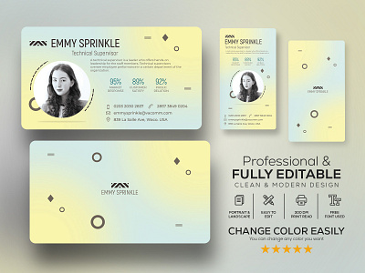 Modern Technical Business Card Template marketing