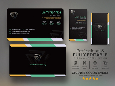 Modern Business Card Template marketing