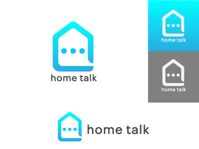 Home Talk branding design home icon logo vector