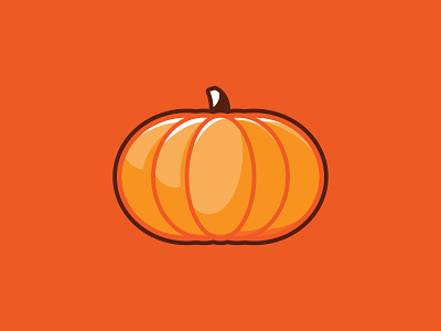 Just Pumpkin halloween icon orange pumpkin vector
