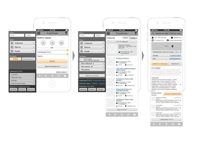 Mobile site prototype enter event ios list logic mobile profile prototype site ui ux