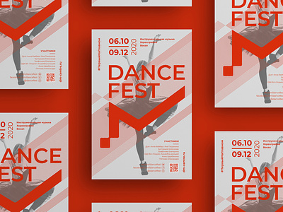 DANCE FEST branding design logo poster дворец молодёжи