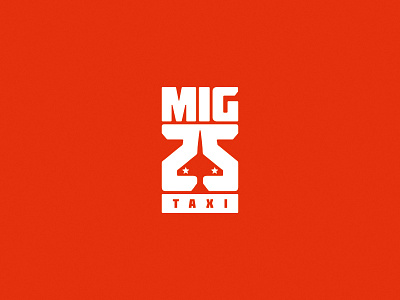 MIG 25 25 aircraft branding design logo star taxi