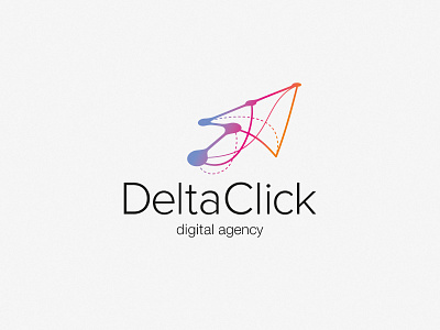 Delta Click agency arrow branding digital logo point