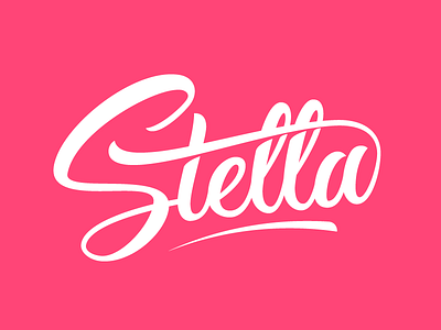 Stella Custom wordmark lettering logo stella wordmark