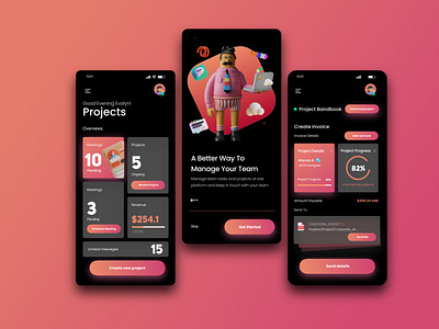 Project management app concept