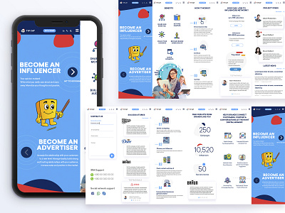 Tip Cat- influencers network design mobile design mobile site webdesign