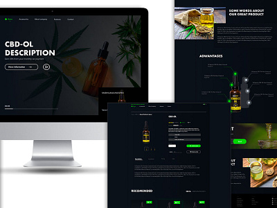 Canabis oil shop (German) design onepage ui webdesign